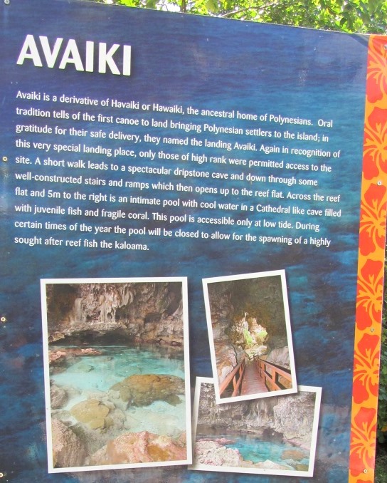 Avaiki Cave - believed to be the first canoe landing in Niue. 